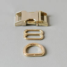 10 Sets 20mm(Metal Buckle+8 Buttons+D Ring/Set) DIY Dog Collar  Diy Emboitement ZincAlloy Buckle Adjust Buckles Gold 2024 - buy cheap