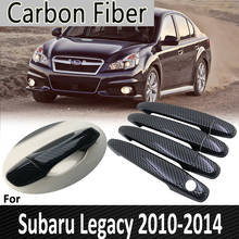 Black Carbon Fiber for Subaru Legacy BM BR 2010 2011 2012 2013 2014 Door Handle Cover Sticker Decorations Car Accessories 2024 - buy cheap