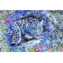 Pintura diamante quadrado completo cor tigre ponto cruz 5d diamante bordado borboleta diy mosaico animal flor decoração da sua casa artesanato 2024 - compre barato