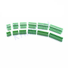 10 conjuntos kf2edg 3.5mm pwb pluggable terminal conector de bloco terminal bend dobrar pino de agulha DG15EDG-3.5mm verde terminal 2024 - compre barato