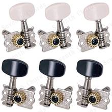 A Set 6 Pcs Square Button Open Gear String Tuning Pegs Keys Tuners Machine Heads For Acoustic Classical Guitar (Iron Pin 2 Hole) 2024 - buy cheap