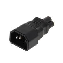 IEC 320 C14 3-Pin macho a C5 3-Pin hembra enchufe de alimentación recto Adaptador convertidor Dropshipping 2024 - compra barato