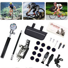 Kit de ferramentas para reparo de bicicleta, portátil, mtb, 26 em 1, conjunto multiferramenta, mountain bike, bomba de pneu, ciclismo, punção, ferramenta de reparo 2024 - compre barato