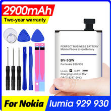 BV-5QW BV5QW 2900mAh Li-ion Phone Battery for Nokia lumia 929 930 RM927 929+ 2024 - buy cheap