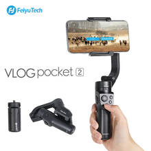 FeiyuTech-estabilizador de mano Vlog Pocket 2 MINI, cardán para teléfono inteligente, palo de selfie para iPhone 11 pro, Samsung, Huawei, Xiaomi 2024 - compra barato