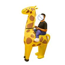  Yellow Giraffe Halloween Adult Cosplay Inflatable Suit Festive Party Clothing Set Carnival Party Event Funny Costumes 2024 - buy cheap