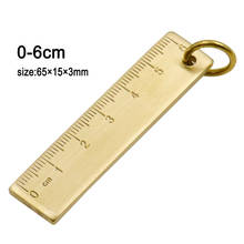 1Pcs 6CM Vintage Brass Ruler Tools Metal Copper Ruler Students Drawing Ruler Sliding Ruler Gauge School Gifts Measuring Tools 2024 - buy cheap