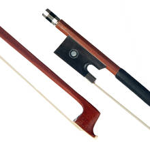 Студенческий лук для скрипки, размер 4/4, лук из бразильского дерева с эбеновой лягушкой, натуральный монгольский конский волос для начинающих 2024 - купить недорого