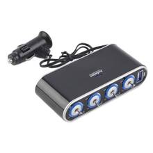 Venda imperdível-carregador automotivo multitomadas, 4 vias, carro, acendedor de cigarro, divisor de soquete & portas usb duplas, adaptador de tomada, 12v, 24v 2024 - compre barato