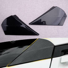 CITALL 1 Pair Rear Window Spoilers Wing Cover Trim Fit For Toyota C-HR CHR 2016 2017 2018 2019 2020 Carbon Fiber Style ABS 2024 - buy cheap