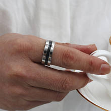 Мужское и женское кольцо из титановой стали Марго 8 мм 2024 - купить недорого