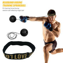 Boxe reflexivo treinamento de velocidade força mão olho conjunto exercício bola soco cabeça banda para sanda muay thai boxer 2024 - compre barato