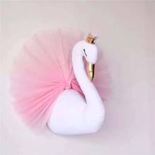 INS Nordic 3D Animal Heads Swan Wall Hanging Decor Kids Room Decoration Nursery Room Decoration Photography Props Christmas Gift 2024 - buy cheap