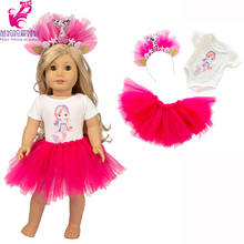 Conjunto de ropa de muñeca de 18 pulgadas para niña recién nacida, conjunto de ropa de muñeca para bebé Reborn, vestido de recién nacido, conjunto de babydoll, regalos para niños 2024 - compra barato