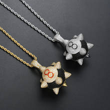 8 латунь, цирконий кулон сверкающее ожерелье хип-хоп подарок ювелирные изделия CN212 2024 - купить недорого