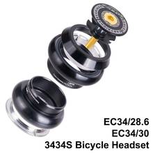 1 Set Bicycle Headset Bearing 3434S MTB Road Bike 34mm EC34 CNC 28.6mm Straight Tube Fork Threadless Headset 2024 - buy cheap