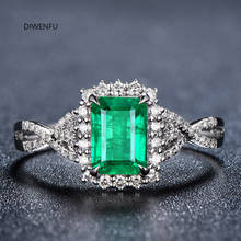 Natural Emerald S925 Sterling Silver Rings for Women Bohemia Wedding Gemstone Rings for Couples Fashion Diamond Silver Jewelry 2024 - buy cheap