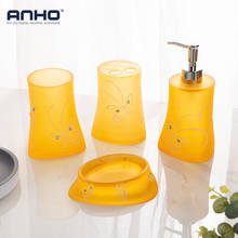 Amber Resin Bathroom Accessories Set Yellow Orange Soap Dish Mouthwash Cup Toothbrush Holder Soap Dispenser Lotion Bottle 2024 - buy cheap