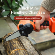 4 Inch Mini Chainsaw Cordless Pruning Saw Portable Electric High Power Saw Handheld Lightweight Pruning Shears Chainsaw YS-610 2024 - buy cheap
