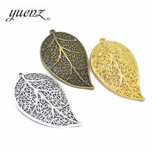 YuenZ 4pcs 3 Color Antique Silver color Charms tree leaf Metal Alloy Jewelry Diy Accessories 57*31mm Q319 2024 - buy cheap