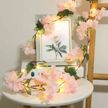 2m 20LED Flower Led String Light Pink White Hydrangea Vine 4.5V Battery Power Garland Lamp Holiday Decoration For Home Bedroom 2024 - buy cheap