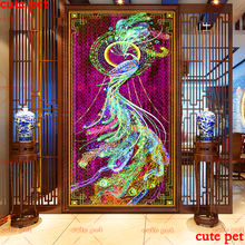 5d decoração doméstica colorida pássaro phoenix totem pintura diamante mosaico venda strass ponto cruz bordado diamante grande 2024 - compre barato