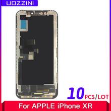 Pantalla LCD para móvil, montaje de digitalizador con pantalla táctil y vidrio templado, 100% probado, grado AAA, XR para iPhone, 10 unids/lote 2024 - compra barato