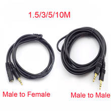 1,5/3/5/10 M 3,5mm estéreo macho a Macho Jack macho a hembra Audio Aux Cable de extensión para ordenador portátil MP3/MP4 2024 - compra barato