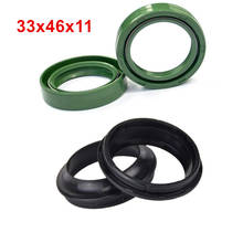 33*46*11 Motorcycle Front Fork Damper Oil Seals Dust Seal Kit Set For Suzuki RM65 03-05 RM80 Mini 86-88 2024 - buy cheap