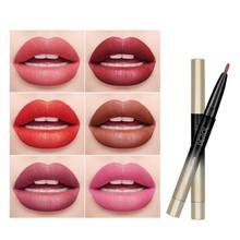 1 Pcs Matte Lipstick Pen 2 IN 1Double Head Lip Liner Pencil Waterproof Sweatproof Makeup Contour Cosmetics TSLM1 2024 - buy cheap