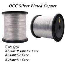 1Ag 8N OCC single copper silver plated audio video RCA interconnect cable signal wire XLR cable balance wire Speaker cable 2024 - buy cheap