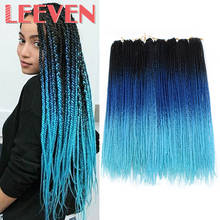 Leeven 24inch 24strands Ombre Box Braids Crotchet Braids Hair Extensions Synthetic  Braiding Hair Pink Blue Brown Colors 2024 - buy cheap