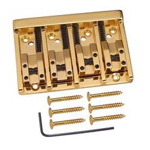 A Set of Gold 4 Strings Bass Bridge Guitar Strings Bridge Guitar Accessories Parts Musical Instrument 2024 - buy cheap