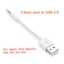 Cable USB a conector de 3,5mm y 3,5mm a USB 2,0, cargador de sincronización de datos, Cable adaptador de transferencia de Audio para Apple iPod Shuffle 3rd 4th 5th 2024 - compra barato