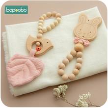 Bopoobo 1PC Baby Rattles Cute Baby Musical Baby Toys For Newborns Silicone Beads Bell BPA Free Food Grade Infant Nursing Product 2024 - buy cheap