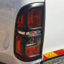 car Accessories ABS Matte Black Rear Lamp Cover For Toyota Hilux Vigo 2012 2013 2014 2024 - buy cheap