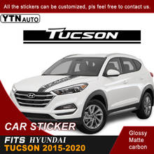 Pegatinas de coche para Hyundai Tucson 2015-2020, 1 pieza, pegatina de vinilo gráfico con gradiente de rayas laterales, calcomanías para coche 2024 - compra barato