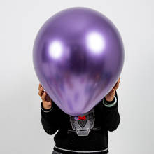 Balão gigante de látex com hélio, 5/10/polegadas, metal cromado, cor metálica, suprimentos para decoração de festa de aniversário, casamento 2024 - compre barato