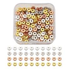 Pandahall 320pcs/box 6x2mm Brass Beads Loose Spacer Beads Flat Round for Jewelry Making DIY Bracelet Necklace Mixed Color 2024 - buy cheap