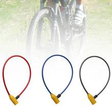 Candado de alambre de acero antirrobo portátil para bicicleta y patinete, con 2 llaves 2024 - compra barato