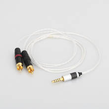 2,5 мм TRRS/4,4 мм сбалансированный штекер 3,5 мм разъем RCA Aux кабель 8x1,0 мм Серебряный провод усилитель для наушников 2024 - купить недорого