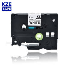 Kze 9mm Tze-FX221 Flexible label Black on White Laminated Label Tape  Cable Label Tapes TzeFX221 Compatible Brother P-touch PT 2024 - buy cheap