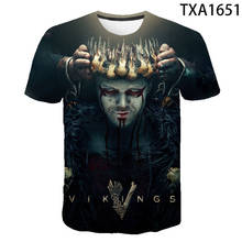 Vikings T Shirt Summer Men Women Children Ragnar Lothbrok 3D Print Short Sleeve T-Shirt Boy Girl Kids Tops Casual Streetwear Tee 2024 - buy cheap