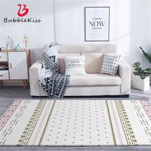 Alfombras de poliéster grueso para sala de estar, tapetes con estampado de rayas de estilo nórdico, de gran tamaño, para decoración del hogar y dormitorio, color rosa, Bubble Kiss 2024 - compra barato