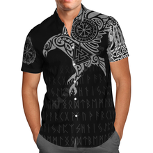 Camiseta de tatuaje vikingo Hawaii para hombre, camisa de manga corta impresa en 3d para playa, moda de verano, Harajuku, hip hop, envío directo 02 2024 - compra barato