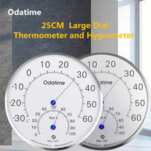 25cm Stainless Steel Room Hygrometer Thermometer For Household Industrial Warehouse Indoor Temperature Humidity Measurement Tool 2024 - buy cheap