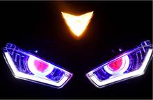 Lanterna de cabeça frontal para faróis, montagem de farol dianteiro, iluminação de demon eye, yamaha ex, yzf, r3, r25, 2014-2019 2024 - compre barato