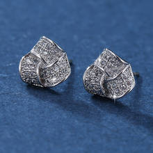Geometric Triangle Twisted Zircon Stud Earrings for Women Brand Geometric Earrings Luxury Shining Earings Wedding Jewelry Z068 2024 - buy cheap