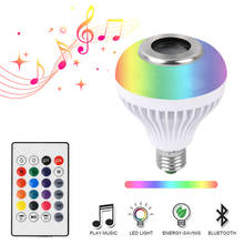 E27 LED RGB Smart Bulb 12W Dimmable Wireless Bluetooth Music Playing Magic Bulb With 24 Modes Remote Control to IOS /Android 2024 - buy cheap