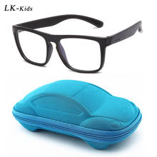 Детские очки LongKeeper с защитой от синего света, Детские квадратные оптические очки, компьютерные очки, силиконовый защитный подарок, UV400 2024 - купить недорого